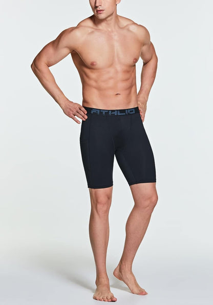 Men'S Athletic Cool Dry Compression Shorts, Sports Performance Active Running Tights