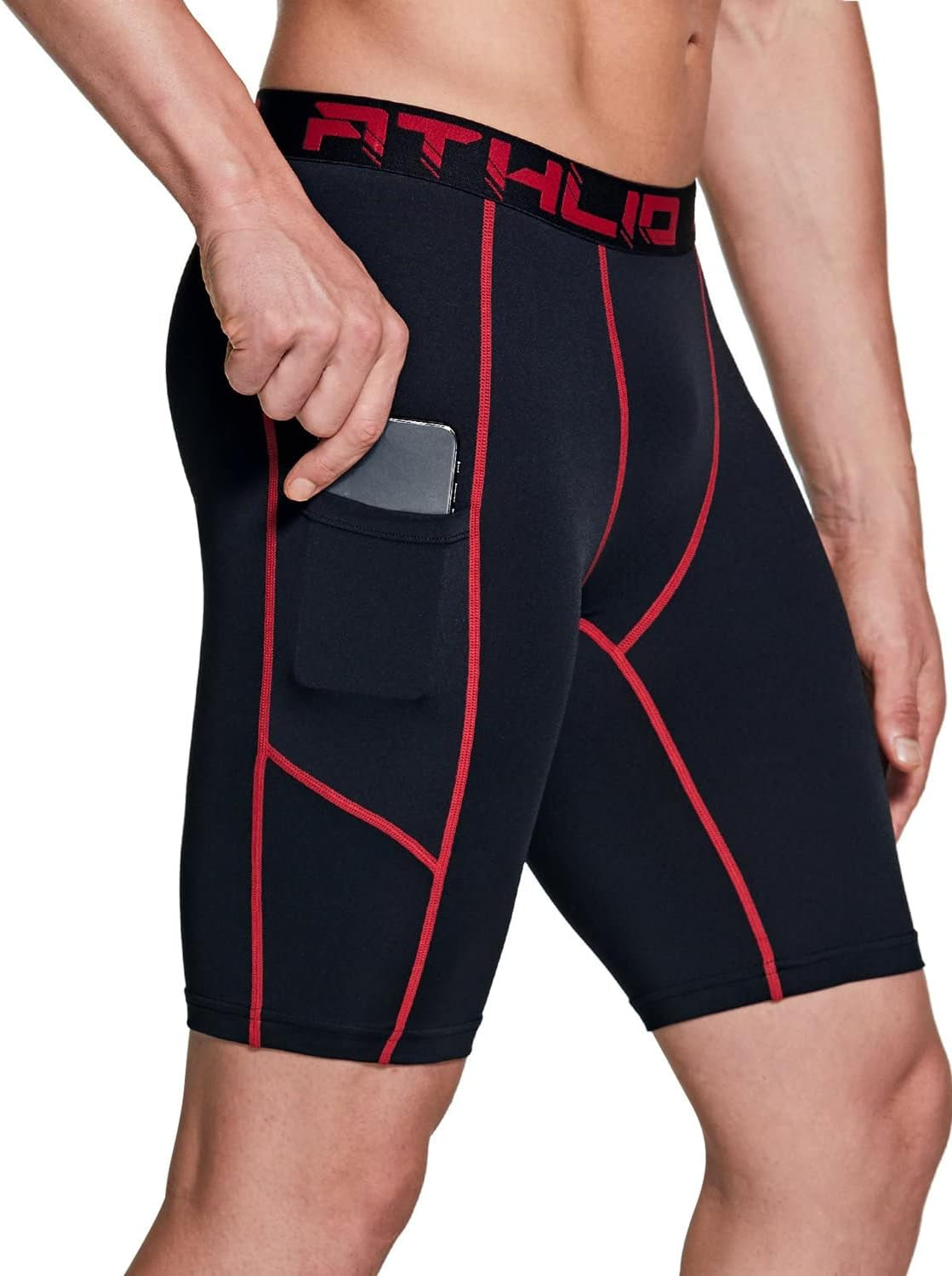 Men'S Athletic Cool Dry Compression Shorts, Sports Performance Active Running Tights