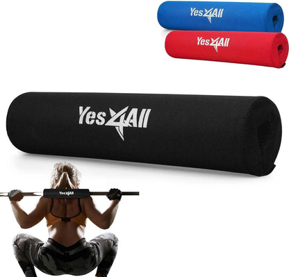 Ergonomic Foam Bar Pad, Olympic Barbell Squat & Neck Pad for Squats, Hip Thrusts & Weight Lifting Bar