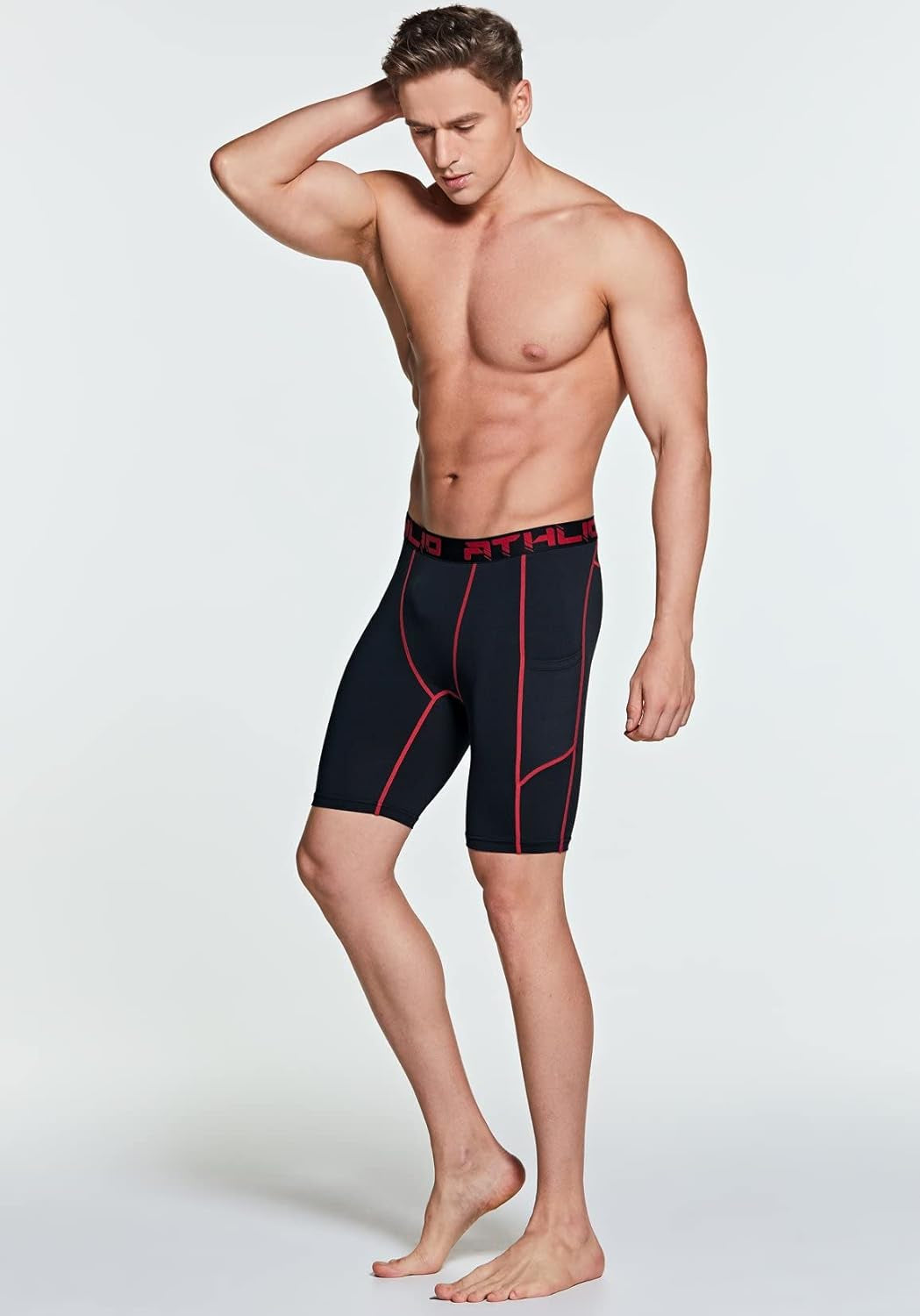 Men'S Athletic Cool Dry Compression Shorts, Sports Performance Active Running Tights