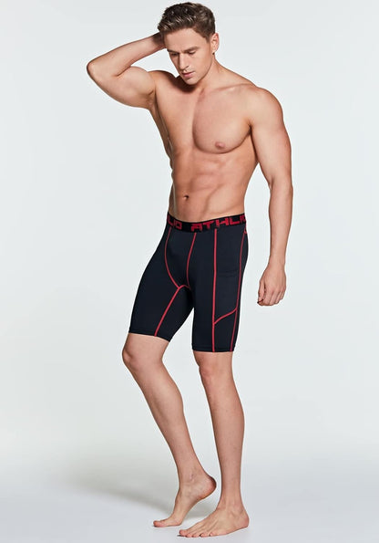 Men'S Athletic Cool Dry Compression Shorts, Sports Performance Active Running Tights