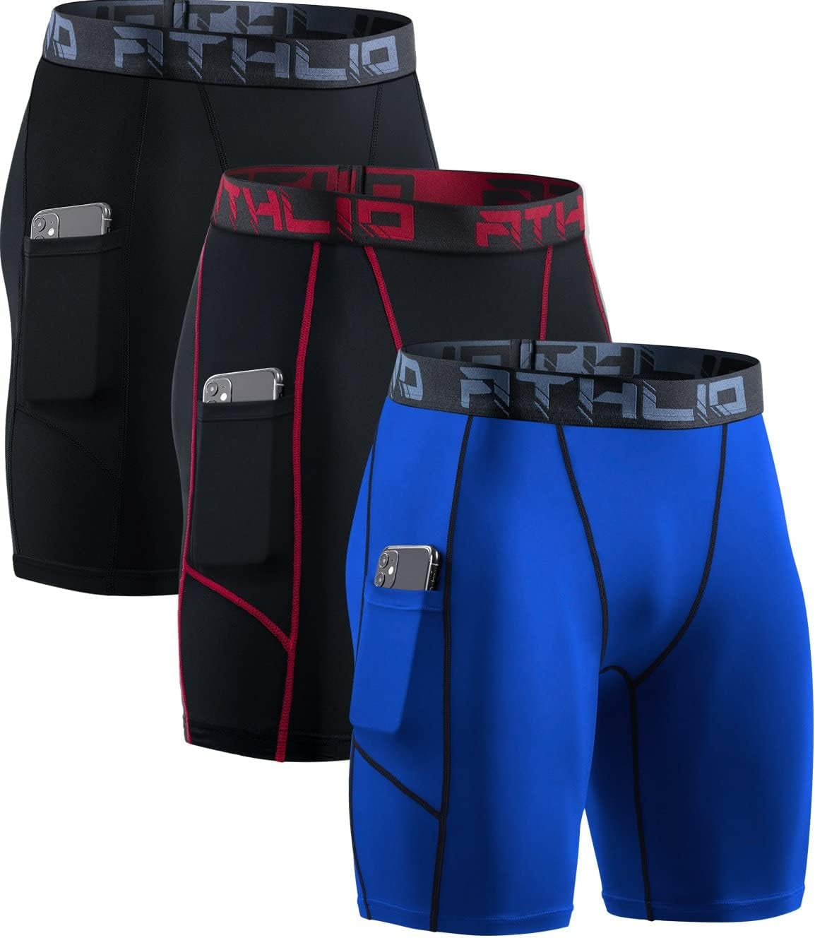 Men'S Athletic Cool Dry Compression Shorts, Sports Performance Active Running Tights